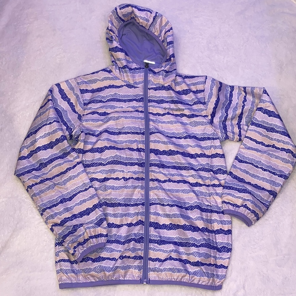 Pink and purple Columbia windbreaker